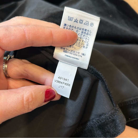 Lands End black velvet v neck a line 3/4 sleeve dress size 16W cocktail party - Picture 4 of 9